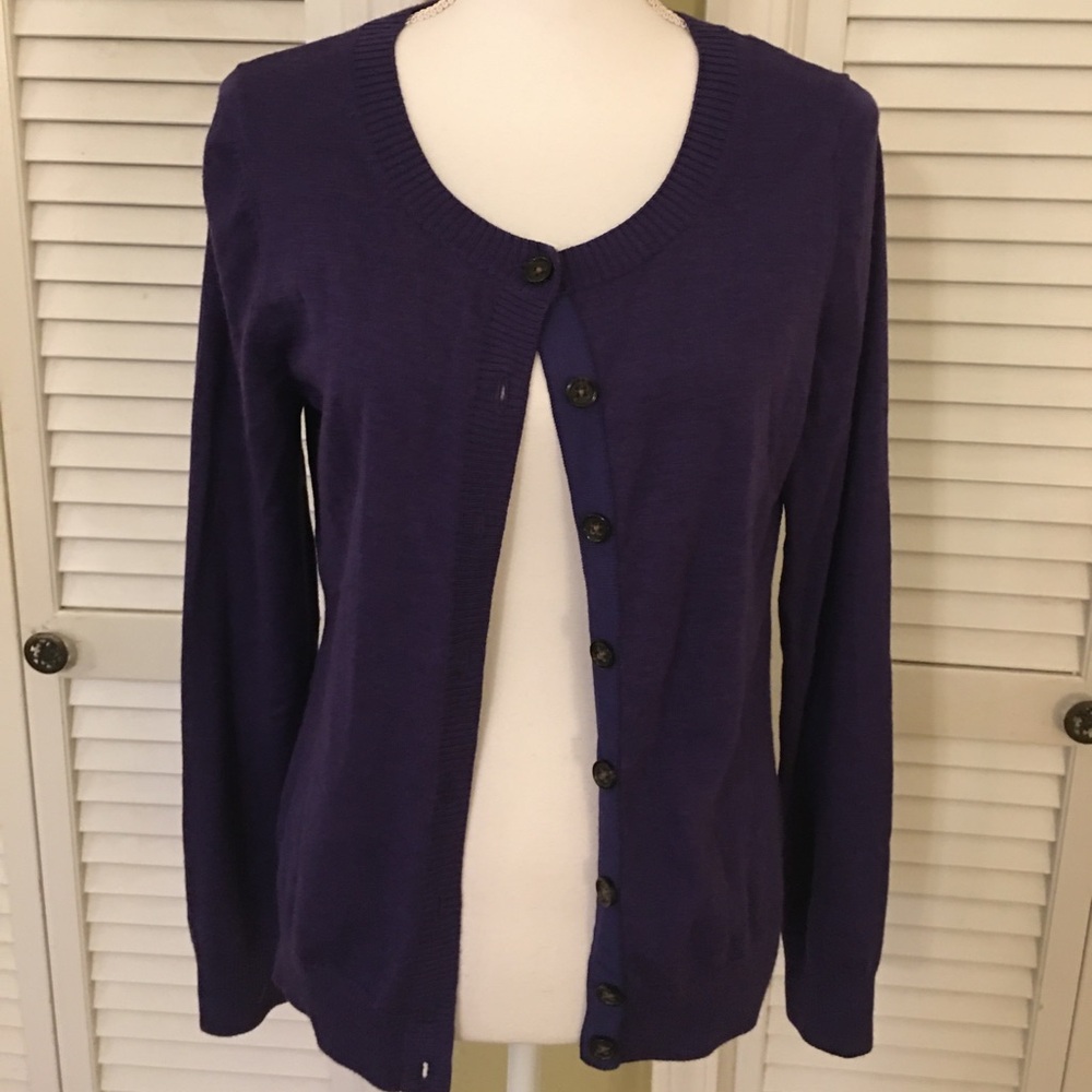 Banana Republic Purple Cardigan Sweater